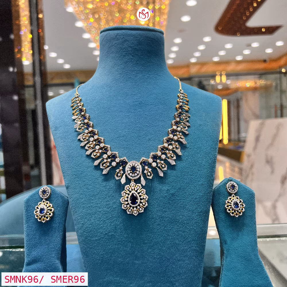 Gold Plated Silver Necklace - SMNK96/ SMER96